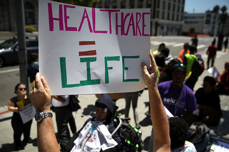 Lots Of Boos In California For Senate Health Bill